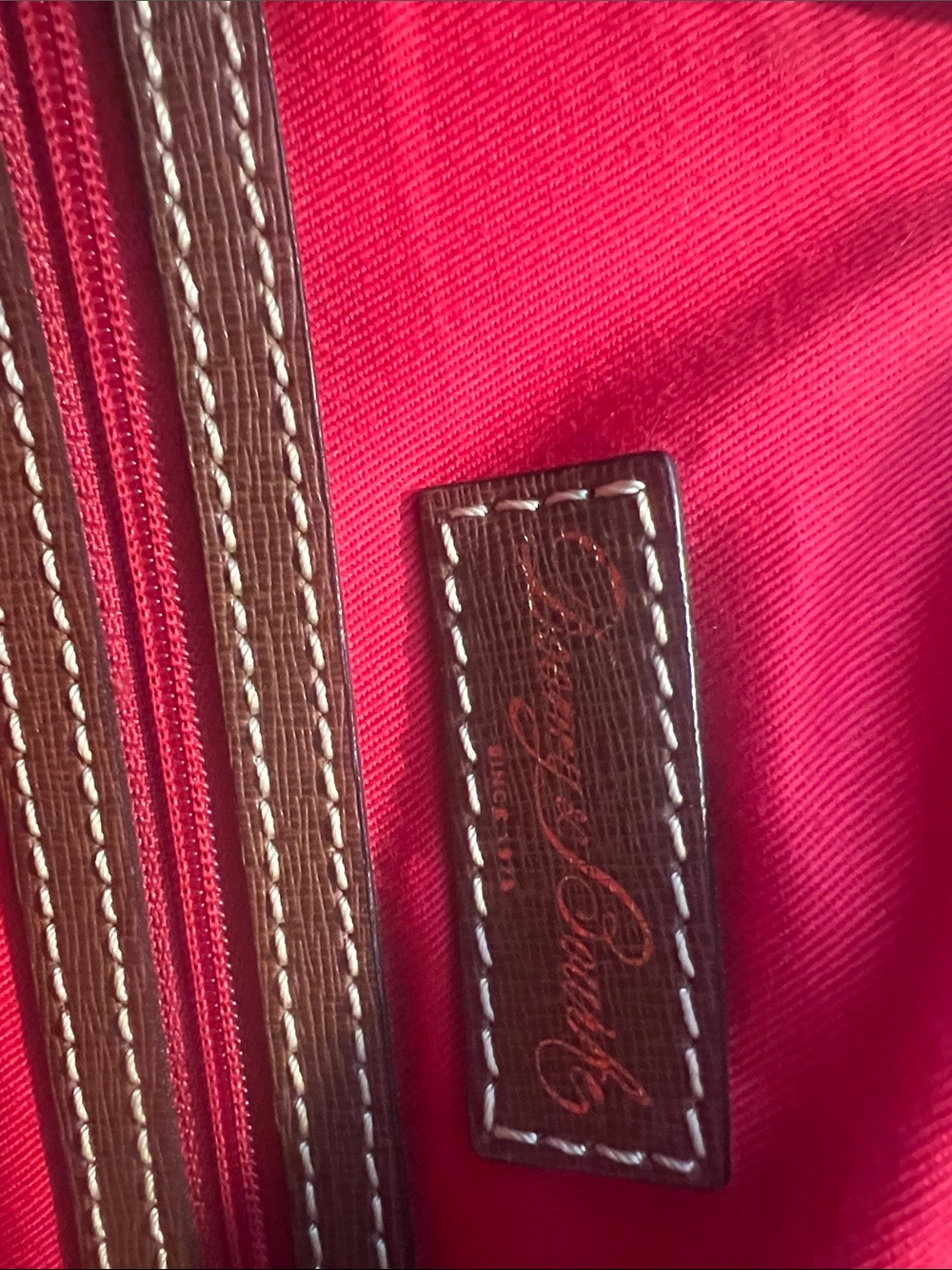 Dooney & Bourke Tan Monogram Satchel with Brown Zip Wallet - Picture 9 of 10